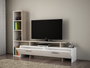 Hanah Home Mueble de TV Şimal - Blanco y Cordoba